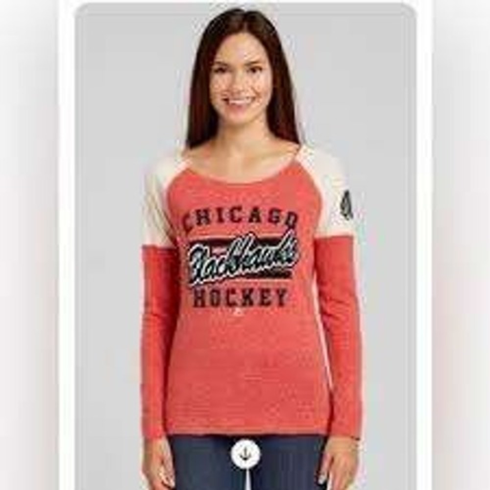 Majestic Fan Fashion Detroit Red Wings‎ NHL Long Sleeve Tee Shirt - Size M
